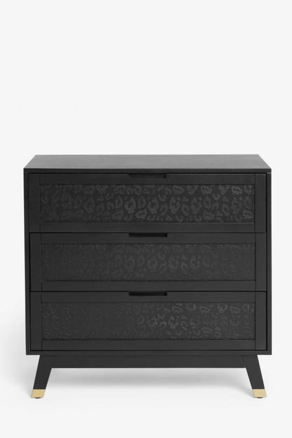 Commode à imprimé léopard noir