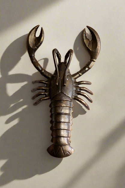 Applique murale homard effet laiton