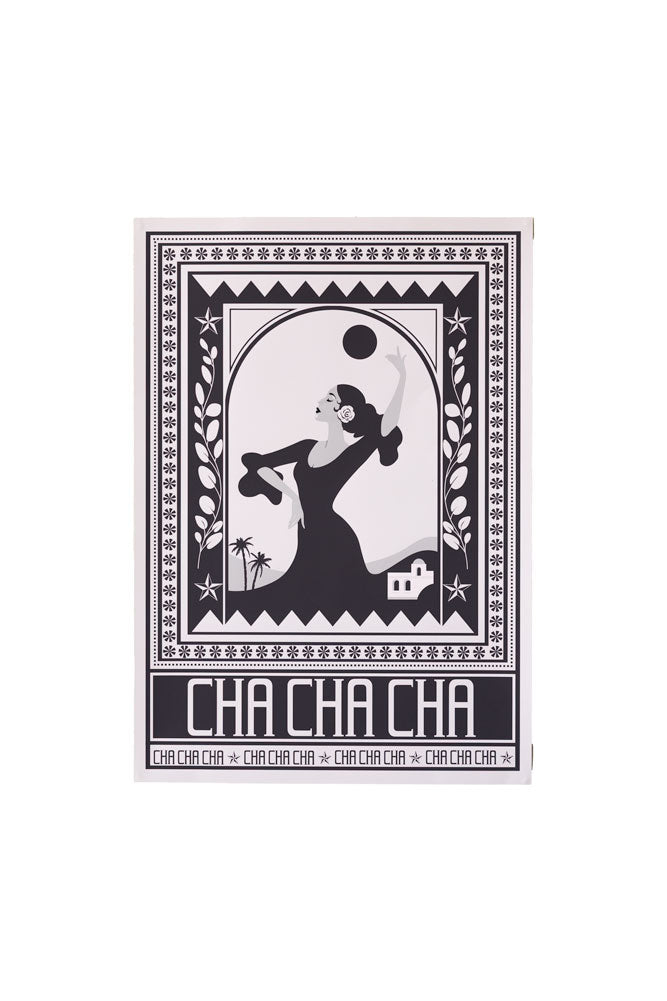 Impression d'art Cha Cha A2 en noir - Disponible en 4 options