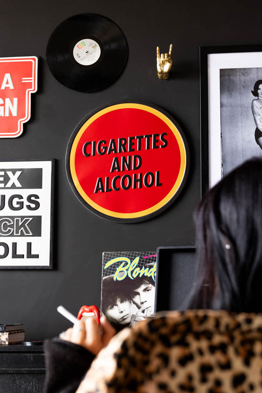 Panneau « Cigarettes et alcool »