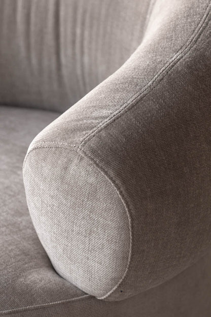 Magnifique fauteuil d'appoint incurvé de couleur crème