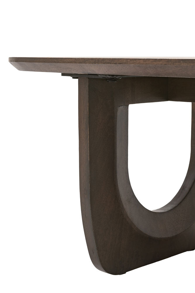 Table basse courbée en bois de manguier