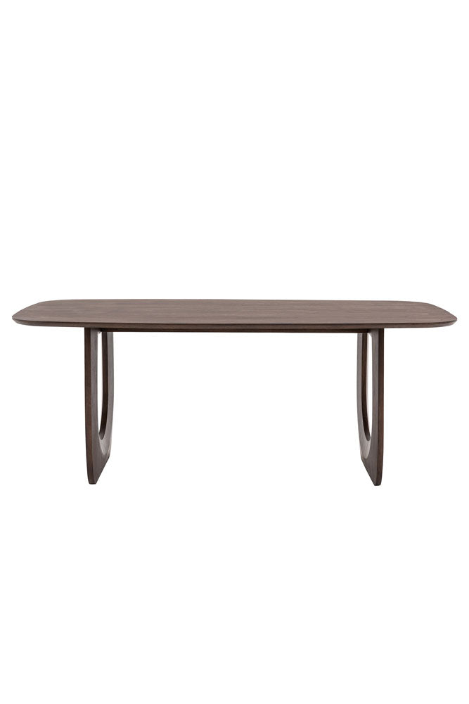 Table à manger courbée en bois de manguier