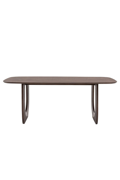 Table à manger courbée en bois de manguier