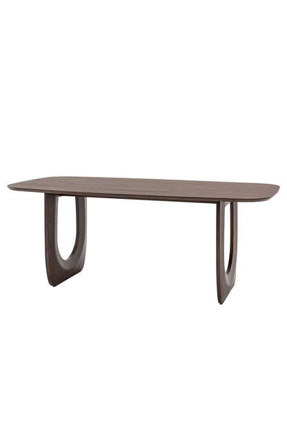 Table à manger courbée en bois de manguier