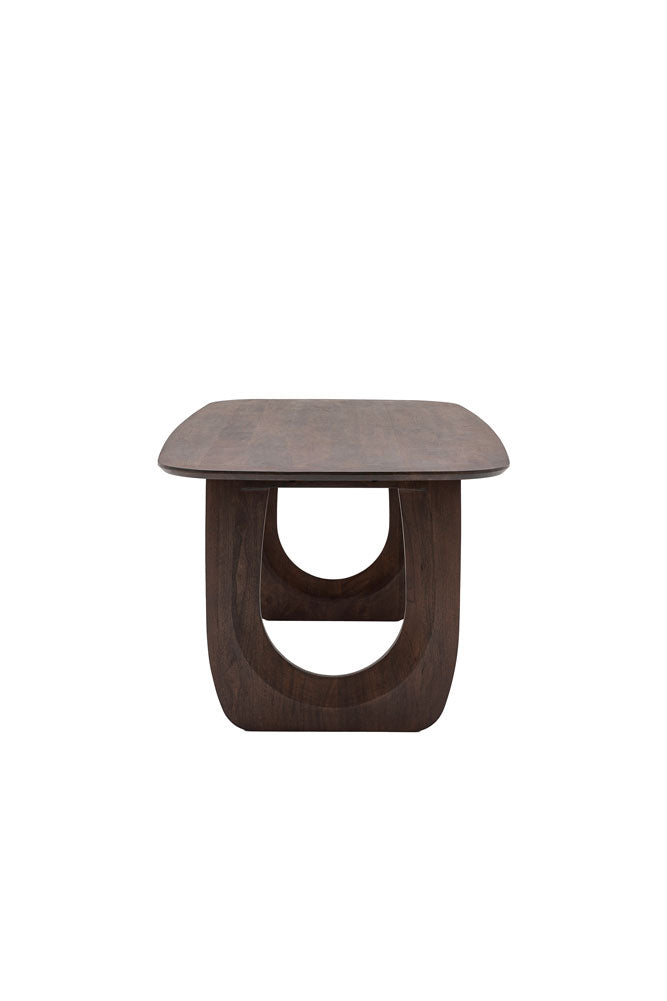 Table à manger courbée en bois de manguier