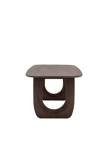 Table à manger courbée en bois de manguier