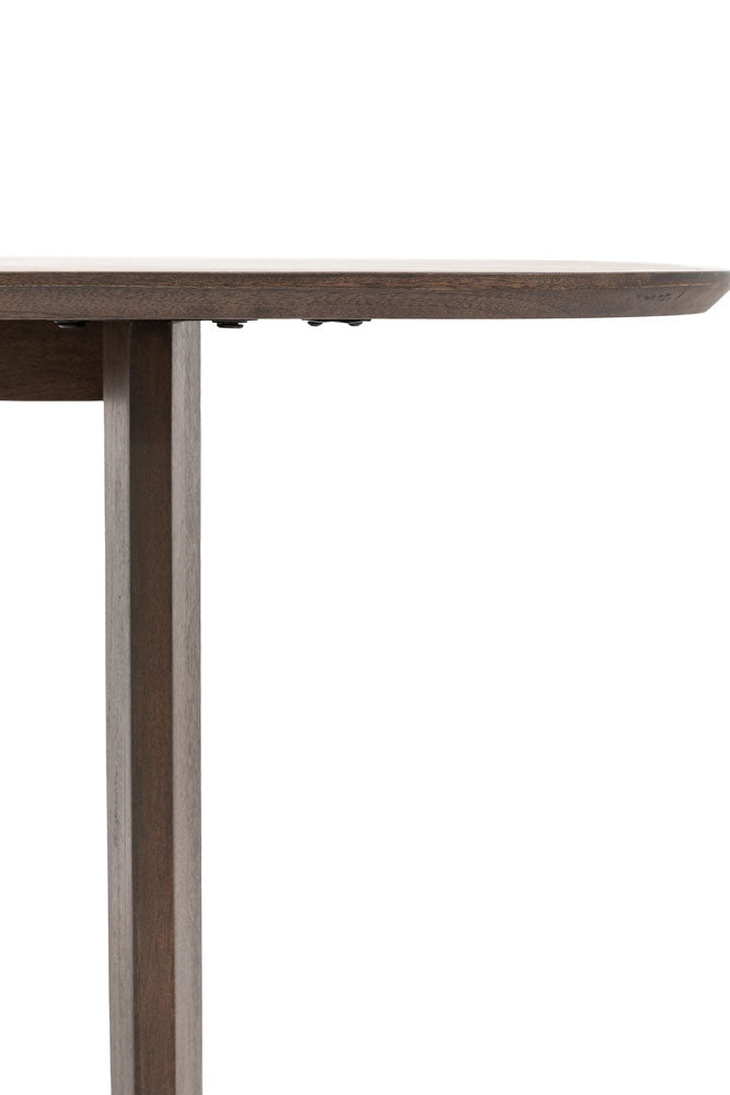 Table à manger courbée en bois de manguier