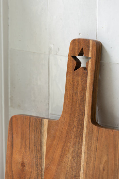 Planche de service en bois d'acacia fantaisie