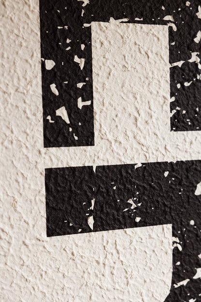 Décoration murale encadrée Merci en noir et blanc