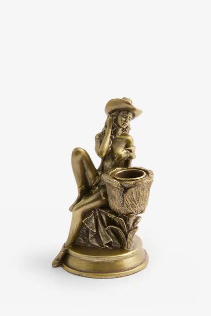 Bougeoir Cowgirl doré