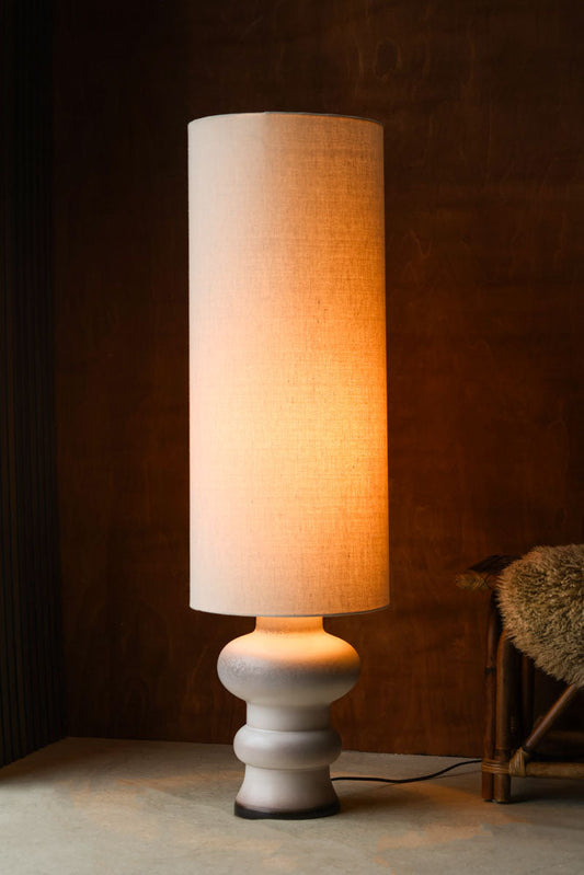 Lampe rétro à glaçure réactive HKLIVING blanche/marron