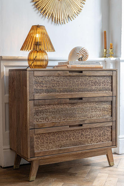 Commode à imprimé léopard