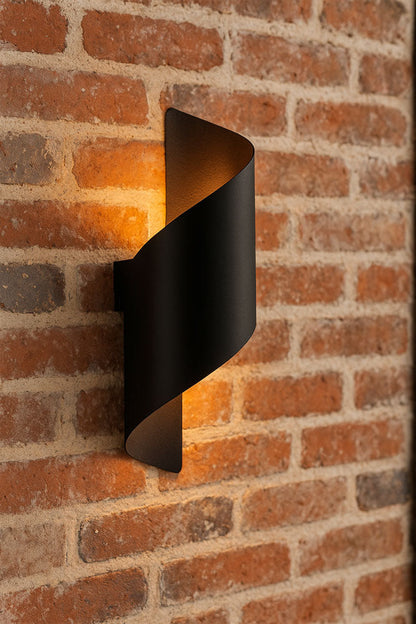 Applique murale d'extérieur noire moderne