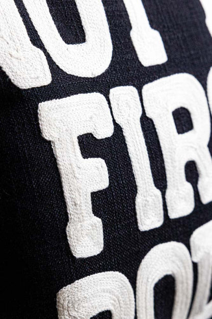 Coussin brodé « Pas mon premier rodéo »