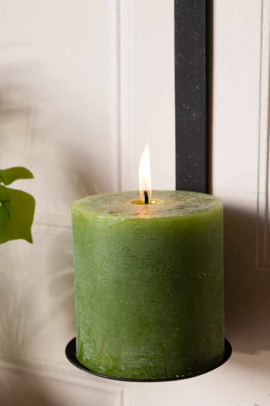 Bougie pilier vert olive