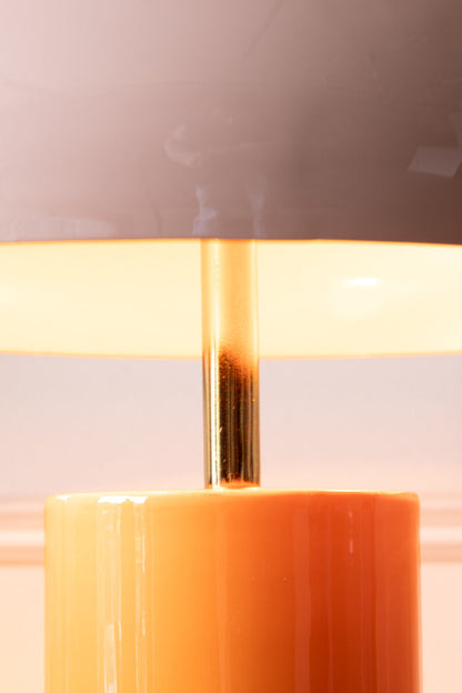Lampe de table rose et orange