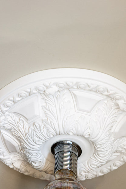Rosace de plafond en plâtre prête à peindre - Moyenne