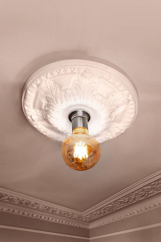 Rosace de plafond en plâtre prête à peindre - Moyenne