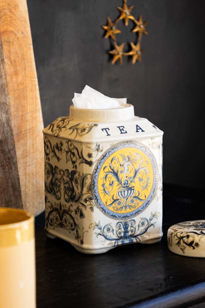 Lot de 2 pots de conservation en céramique pour thé et café