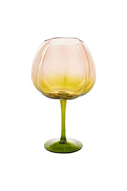 Lot de 2 verres à gin rose et vert