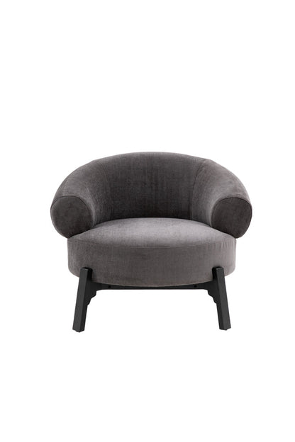 Magnifique fauteuil d'appoint incurvé gris