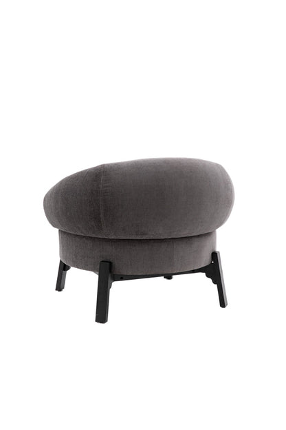 Magnifique fauteuil d'appoint incurvé gris