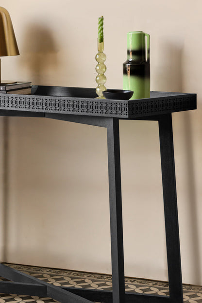 Table console élégante en bois de manguier