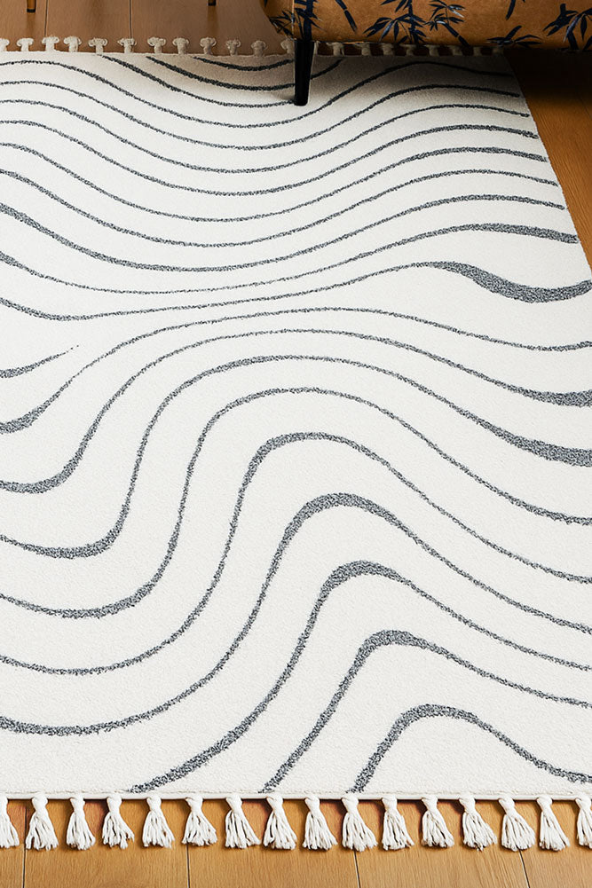 Le tapis Ariana en motif ondulé monochrome - Disponible en 3 tailles