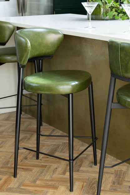 Le tabouret de bar Blake en vert forêt