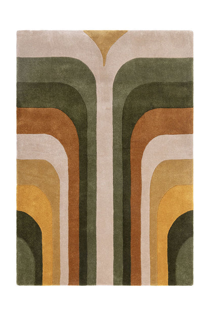 Le tapis rétro Romy vert - Disponible en 3 tailles