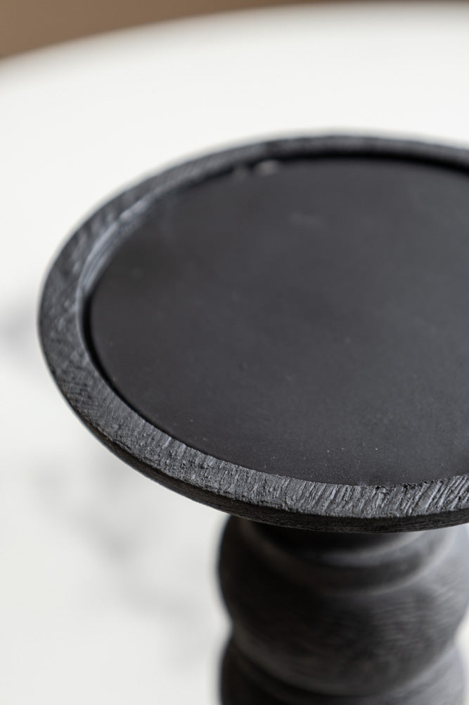 Bougeoir noir traditionnel - Grand