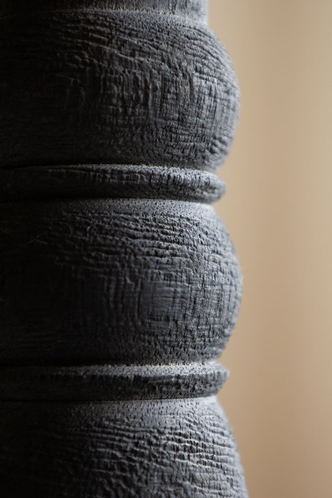 Bougeoir noir traditionnel - Grand