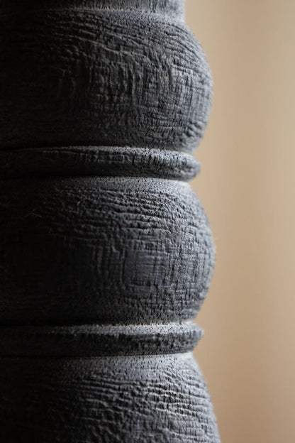 Bougeoir noir traditionnel - Grand
