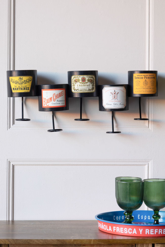 Porte-bouteille mural de style vintage français