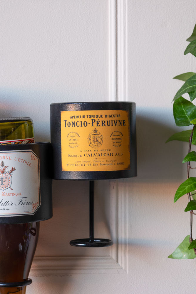 Porte-bouteille mural de style vintage français