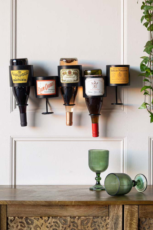 Porte-bouteille mural de style vintage français