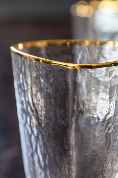 Verre highball organique avec bord doré